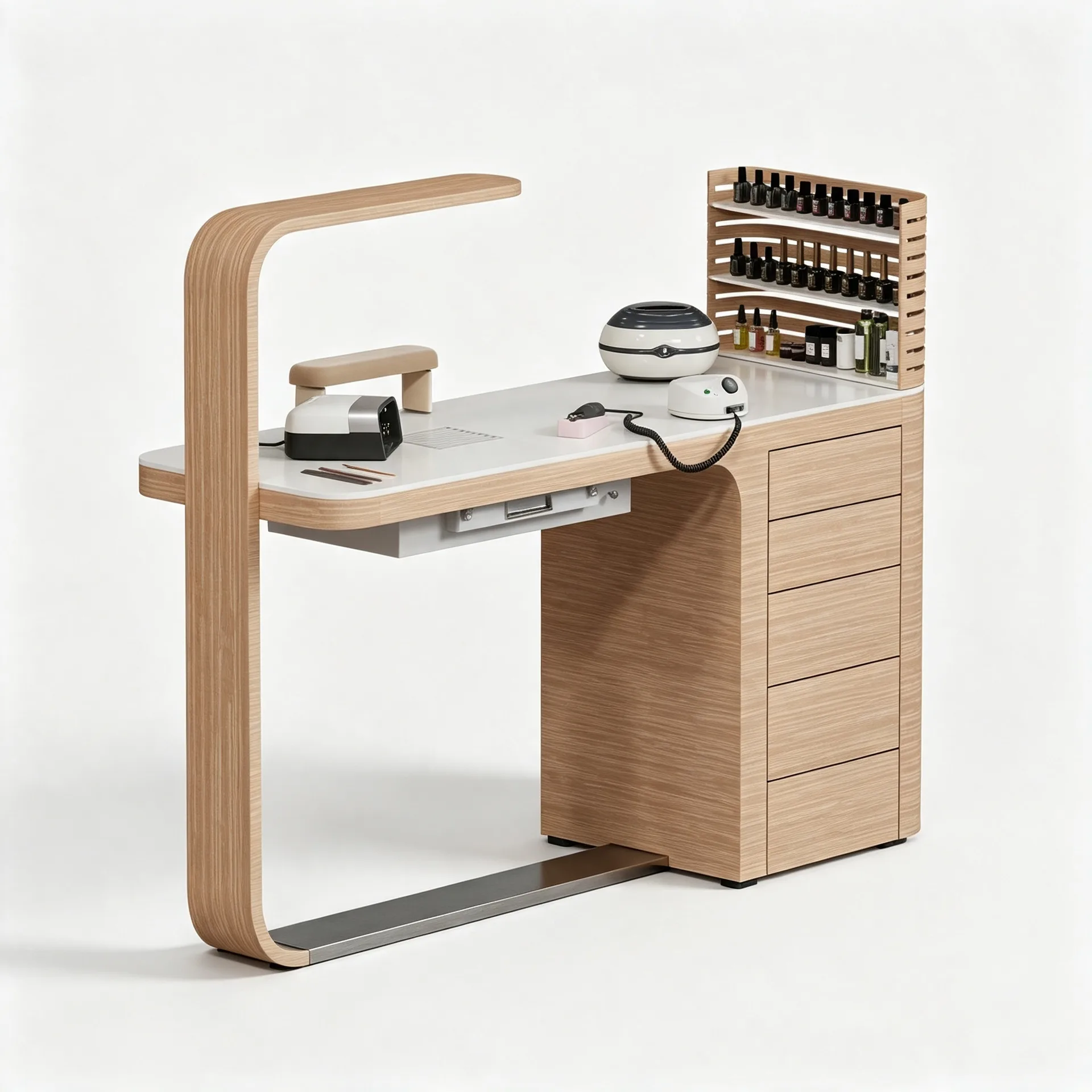Modern Wooden Manicure Nail Table for Beauty Salon&Nail Spa Studio — view 2