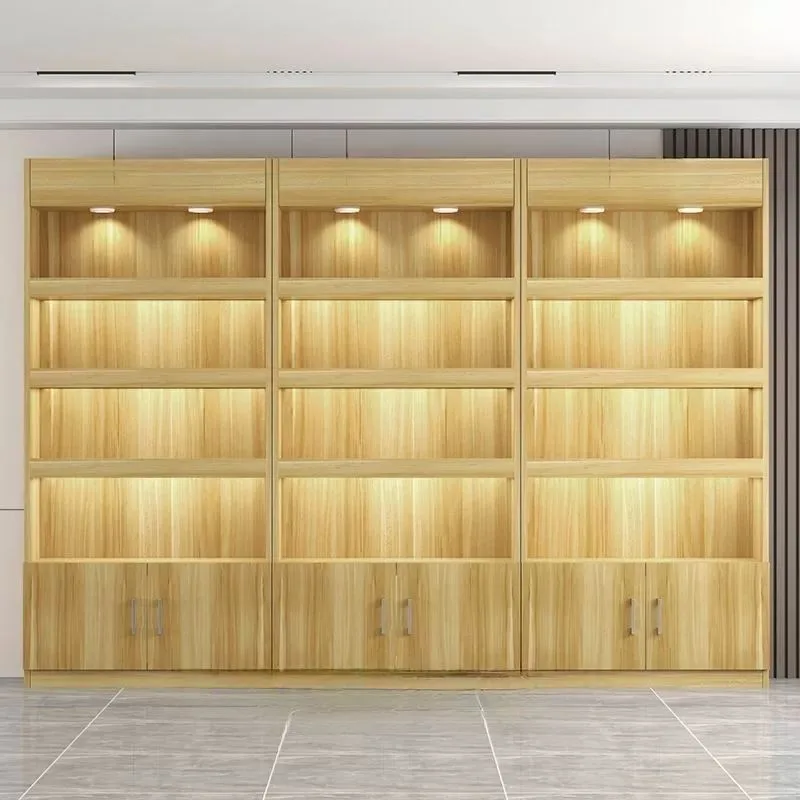 Modular Wall-Mounted LED Backlit Display Wall Cabinet — view 2