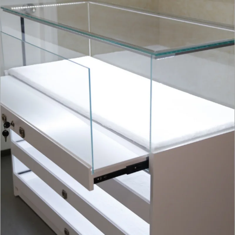 Multi drawer glass display cabinet & glass display showcase for sale — view 3