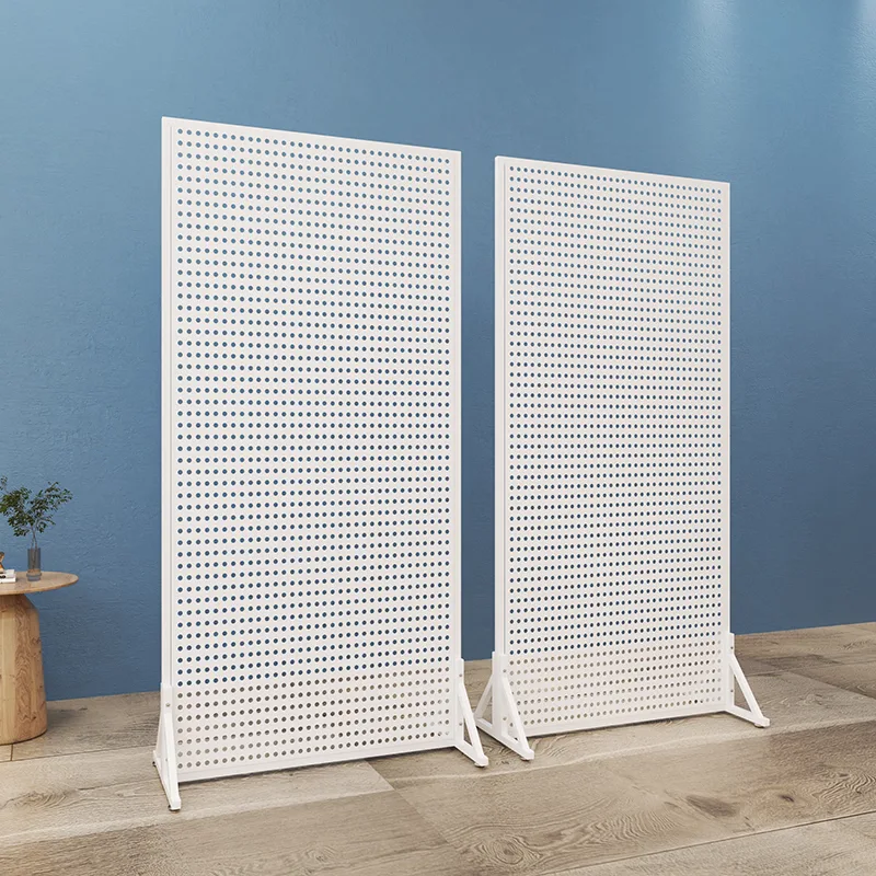 Multi-Purpose Metal Pegboard Display Stand with Wheels – Versatile Storage for Phone Accessories, Jewelry, and Tools — view 6