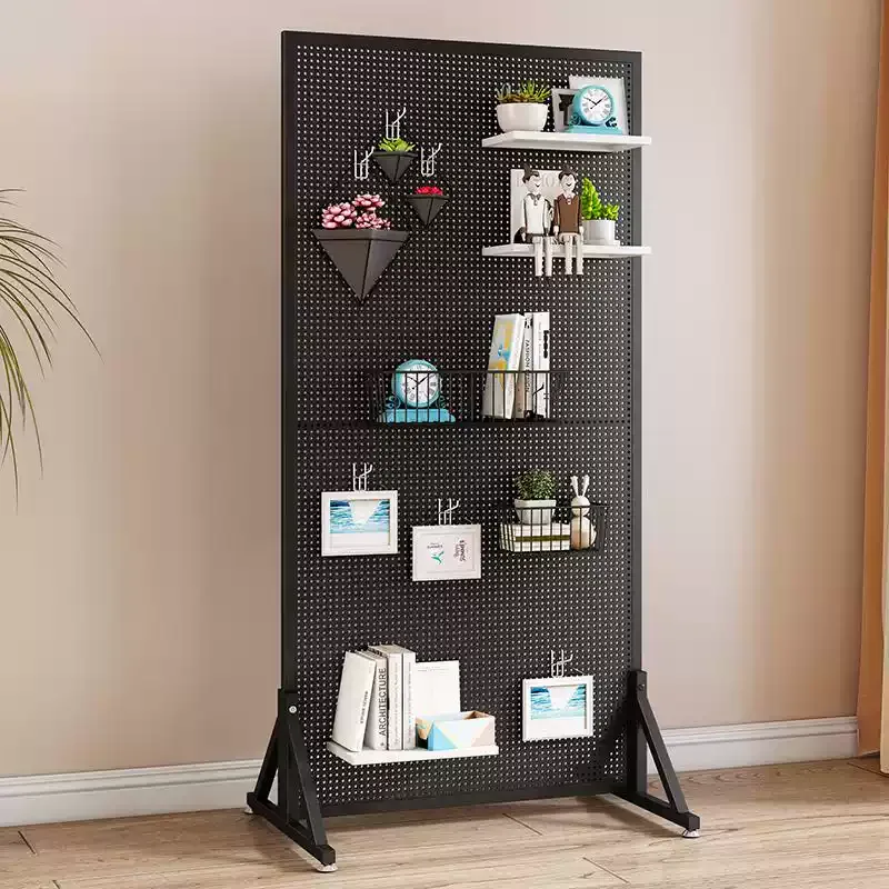 Multi-Purpose Metal Pegboard Display Stand with Wheels – Versatile Storage for Phone Accessories, Jewelry, and Tools — view 7