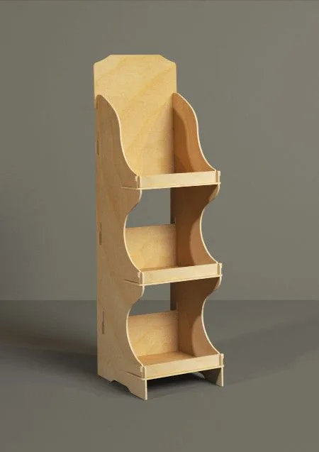 Multi-Style Birch Plywood Countertop Display Stand — view 3
