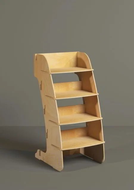 Multi-Style Birch Plywood Countertop Display Stand — view 2
