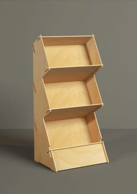 Multi-Style Birch Plywood Countertop Display Stand — view 4