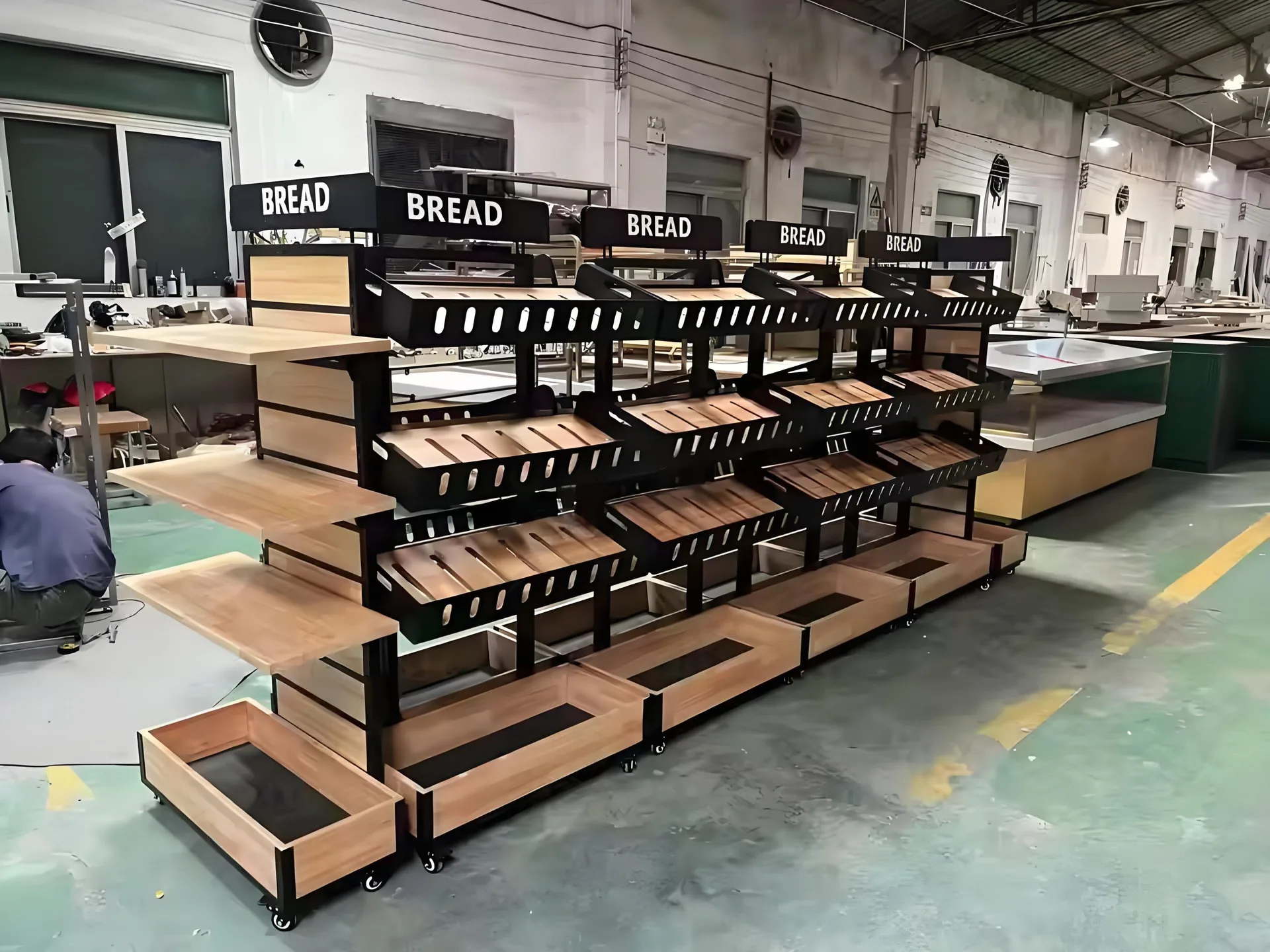 Multi-Tier Bakery Display Shelving for Supermarket — view 2