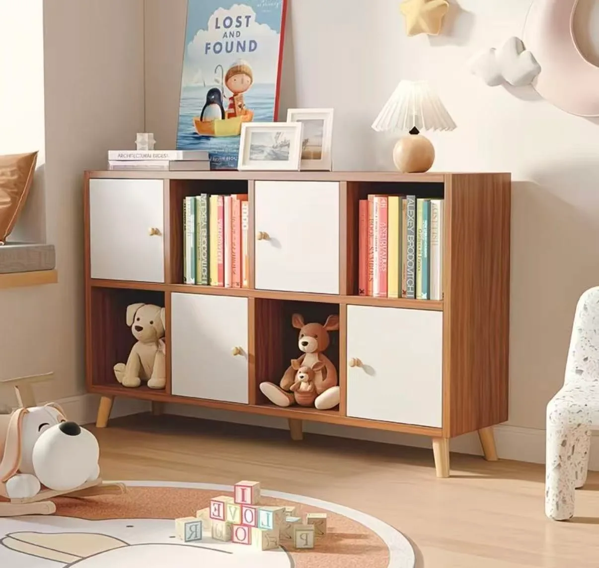 Multifunctional Freestanding Storage Bookcase with Open Shelves for Home & Kids Room — view 3