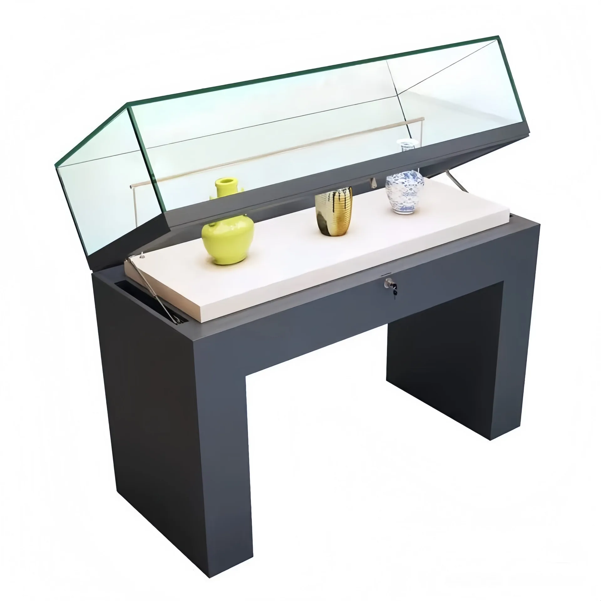 Museum Display Case / Freestanding Artifact Showcase / Modern Museum Pedestal Display — view 4