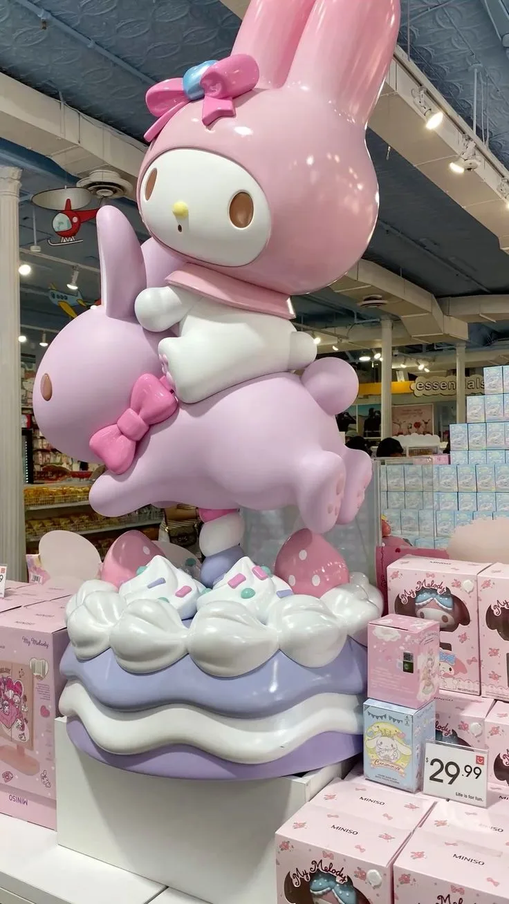 My Melody Fiberglass Sculpture for Kawaii Retail & Party Decor — view 2