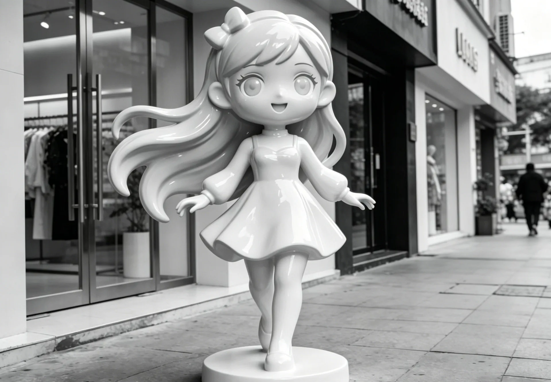New Design Cartoon Girl Fiberglass Sculpture Wholesale Commercial Decor Statue for Sale — view 2