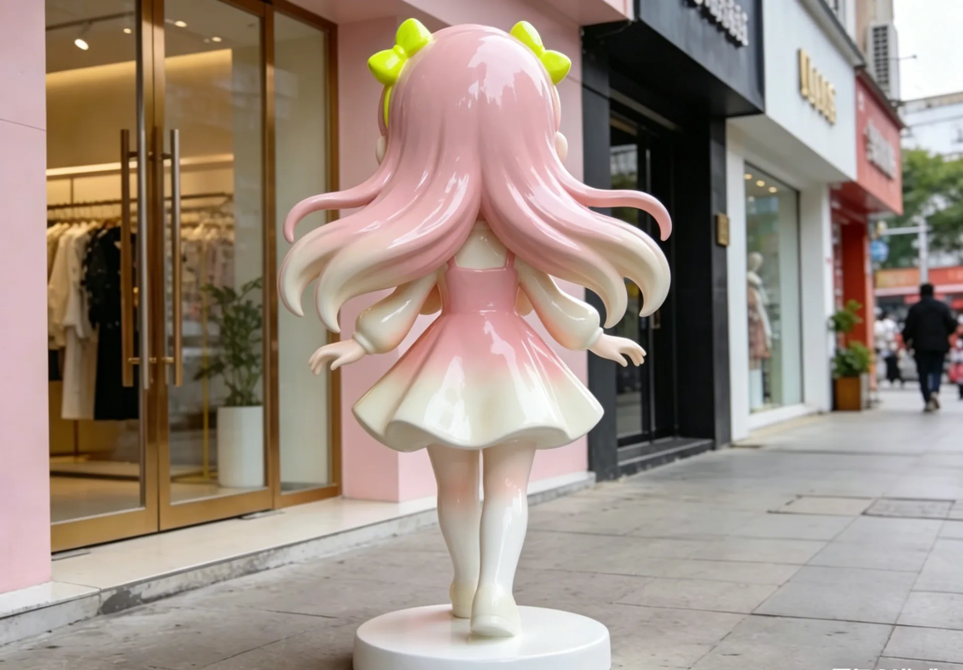 New Design Cartoon Girl Fiberglass Sculpture Wholesale Commercial Decor Statue for Sale — view 4