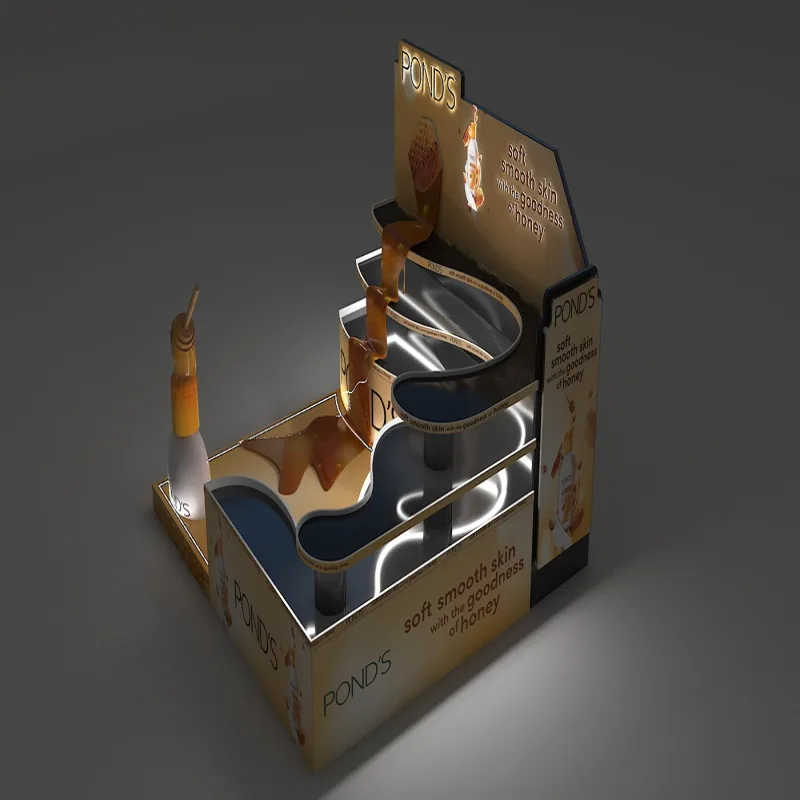 Orange shampoo display rack Beauty product display counter — view 4