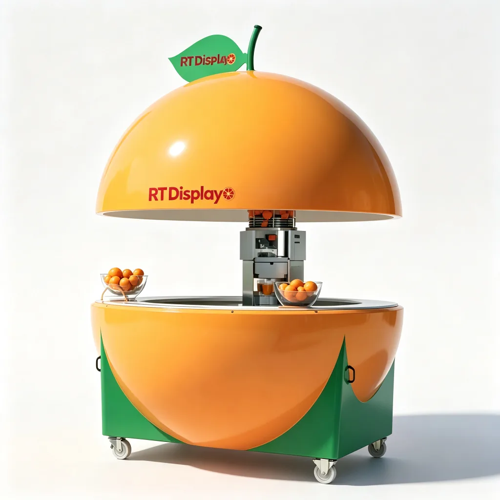Orange-Shaped Fiberglass Outdoor Beach Kiosk 2000x1800x2400mm Juice Bar — view 4