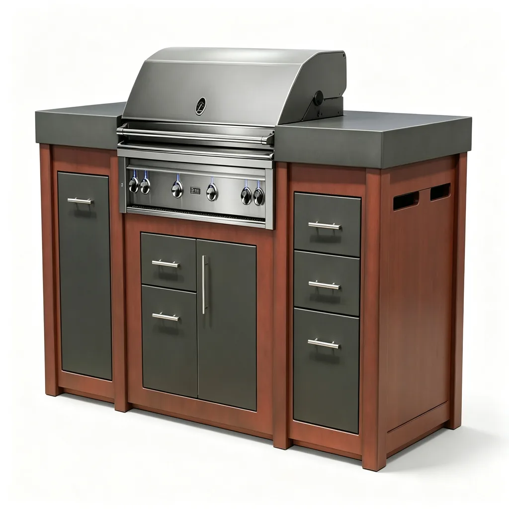 Outdoor integrated practical kitchen metal kitchen cabinet on sale — view 3