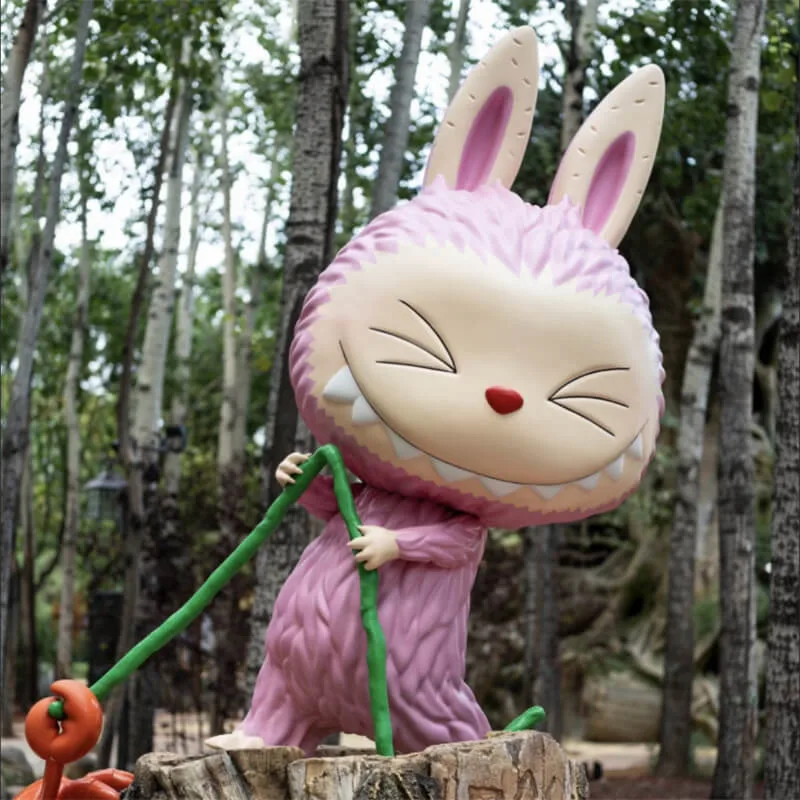 Outdoor Themed Fiberglass Labubu Sculpture | Commercial Plaza IP Art Labubu Statue | Mall Photo Spot Installation