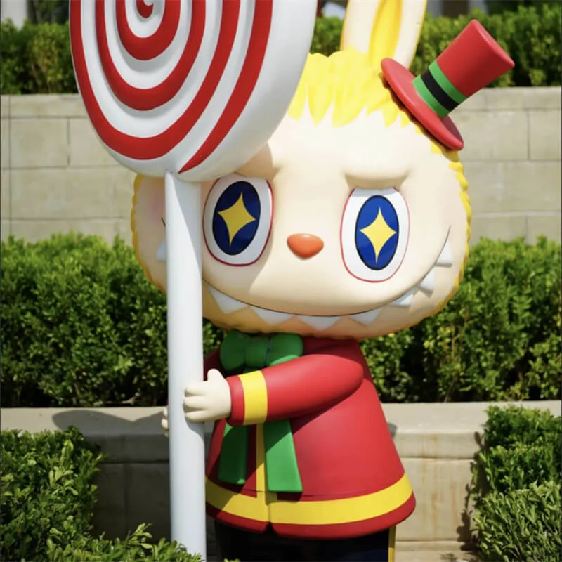 Outdoor Themed Fiberglass Labubu Sculpture | Commercial Plaza IP Art Labubu Statue | Mall Photo Spot Installation — view 3