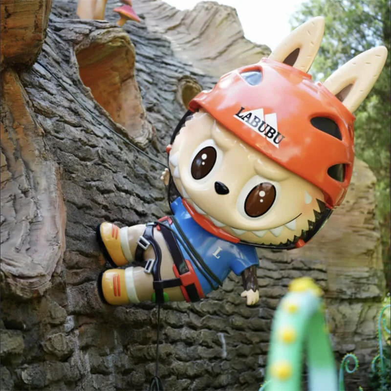 Outdoor Themed Fiberglass Labubu Sculpture | Commercial Plaza IP Art Labubu Statue | Mall Photo Spot Installation — view 4