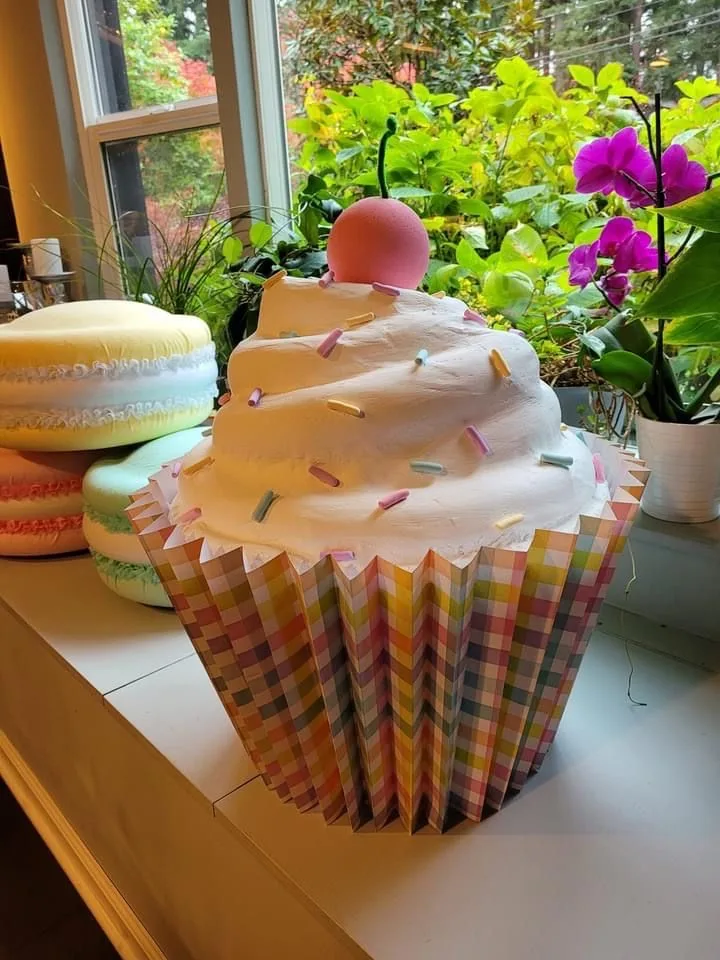 Oversized Cupcake Fiberglass Sculpture for Bakery & Party Decor — view 2
