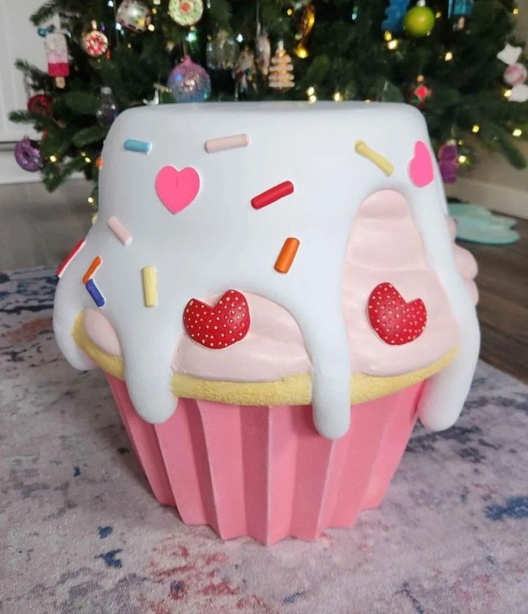 Oversized Cupcake Fiberglass Sculpture for Bakery & Party Decor — view 3