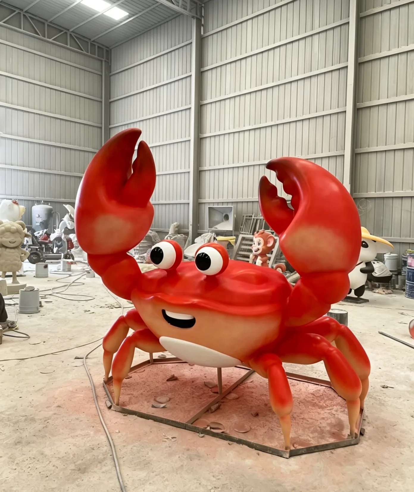 Oversized Fiberglass Crab Sculpture for Commercial Spaces — view 3