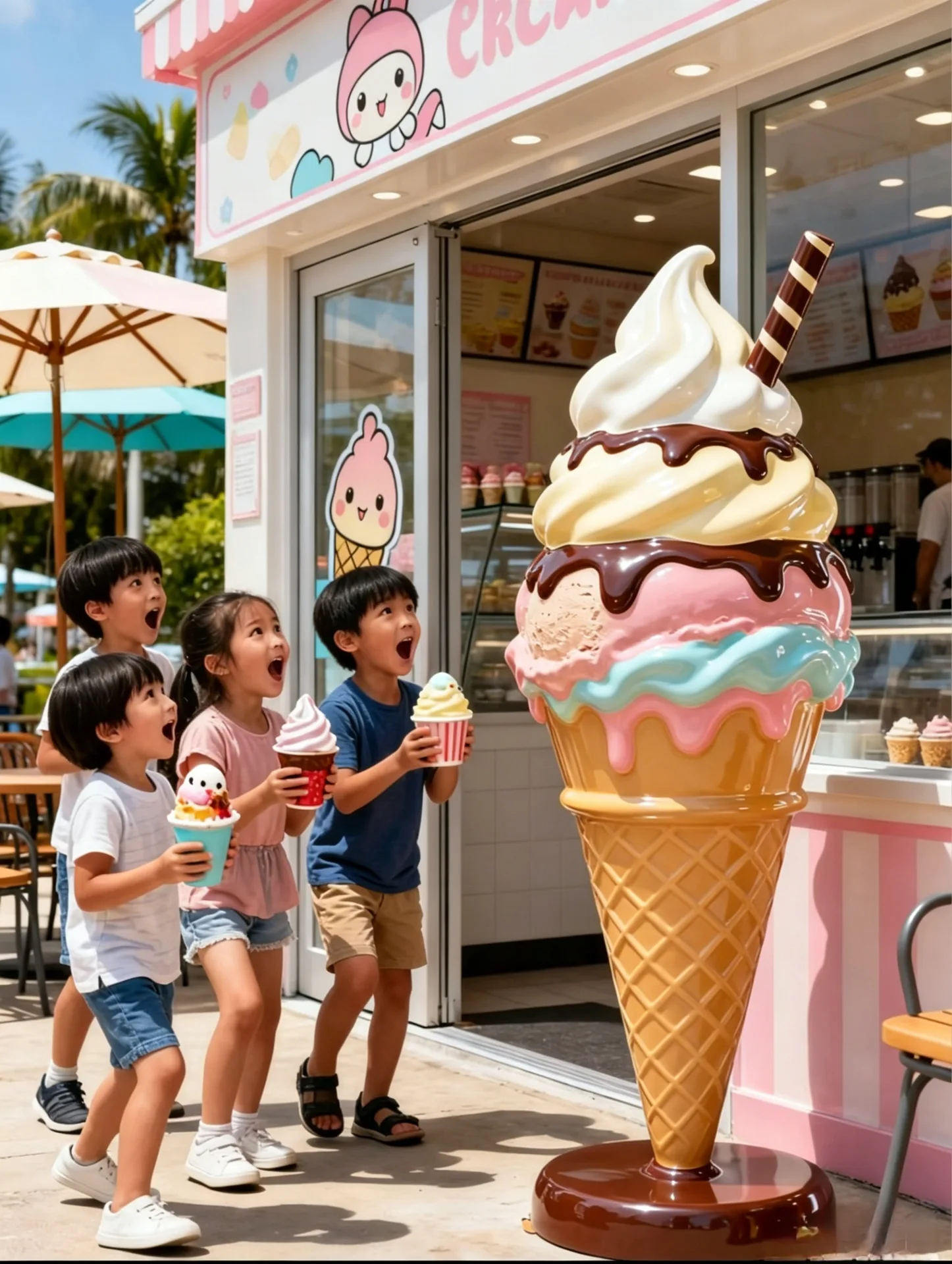 Oversized Fiberglass Ice Cream Sculpture: A Sweet Landmark for Your Brand — view 5