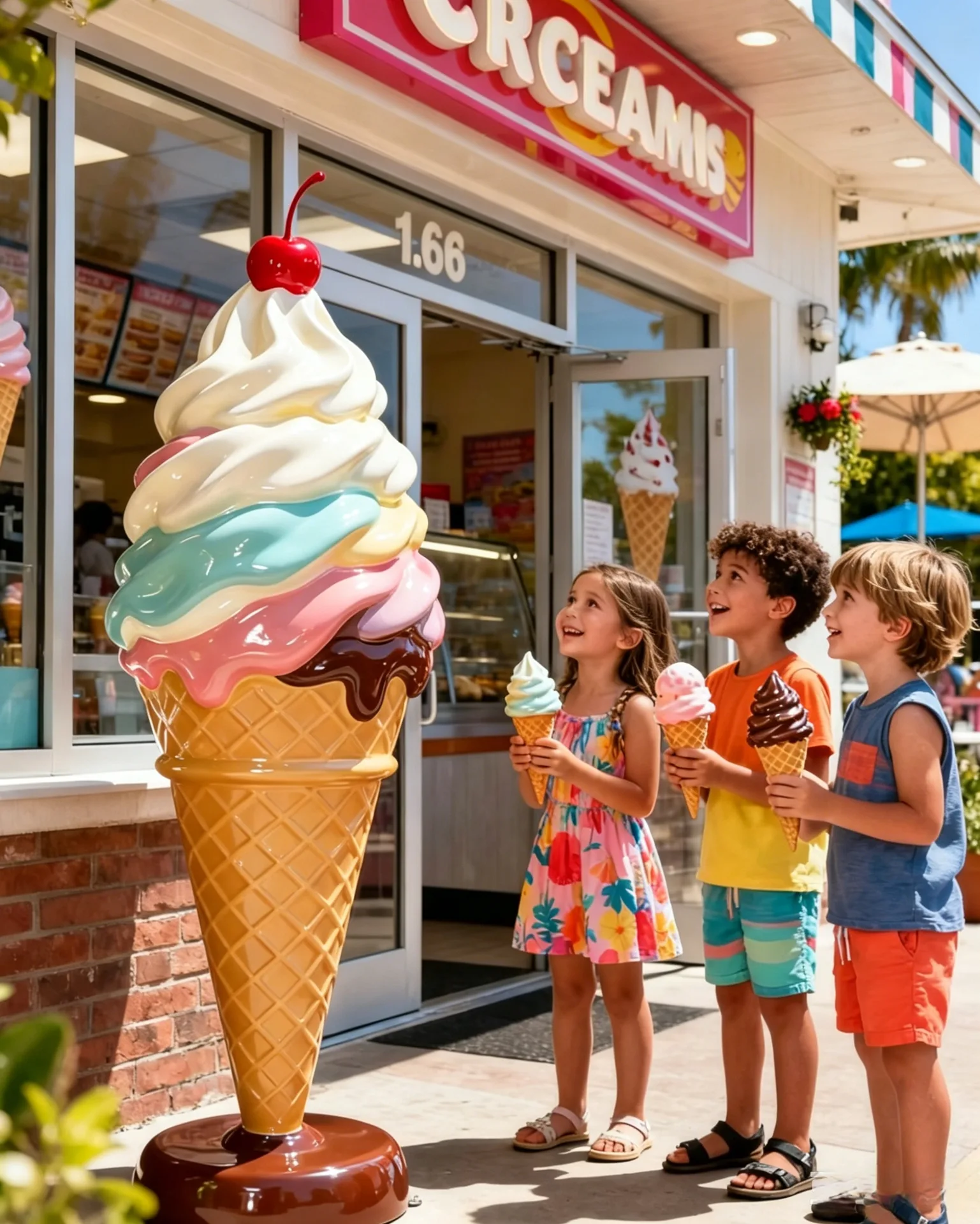 Oversized Fiberglass Ice Cream Sculpture: A Sweet Landmark for Your Brand — view 3