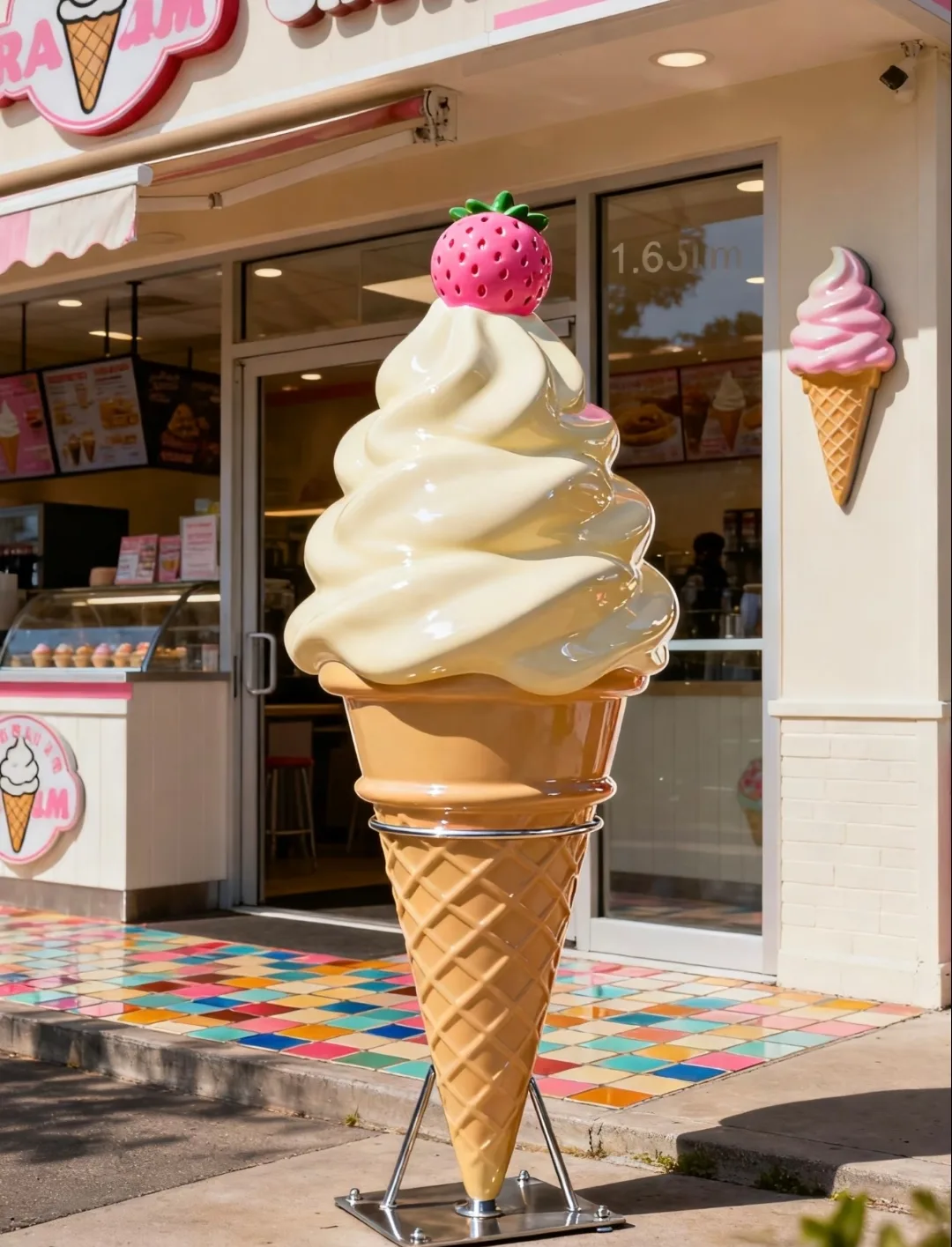 Oversized Fiberglass Ice Cream Sculpture: A Sweet Landmark for Your Brand
