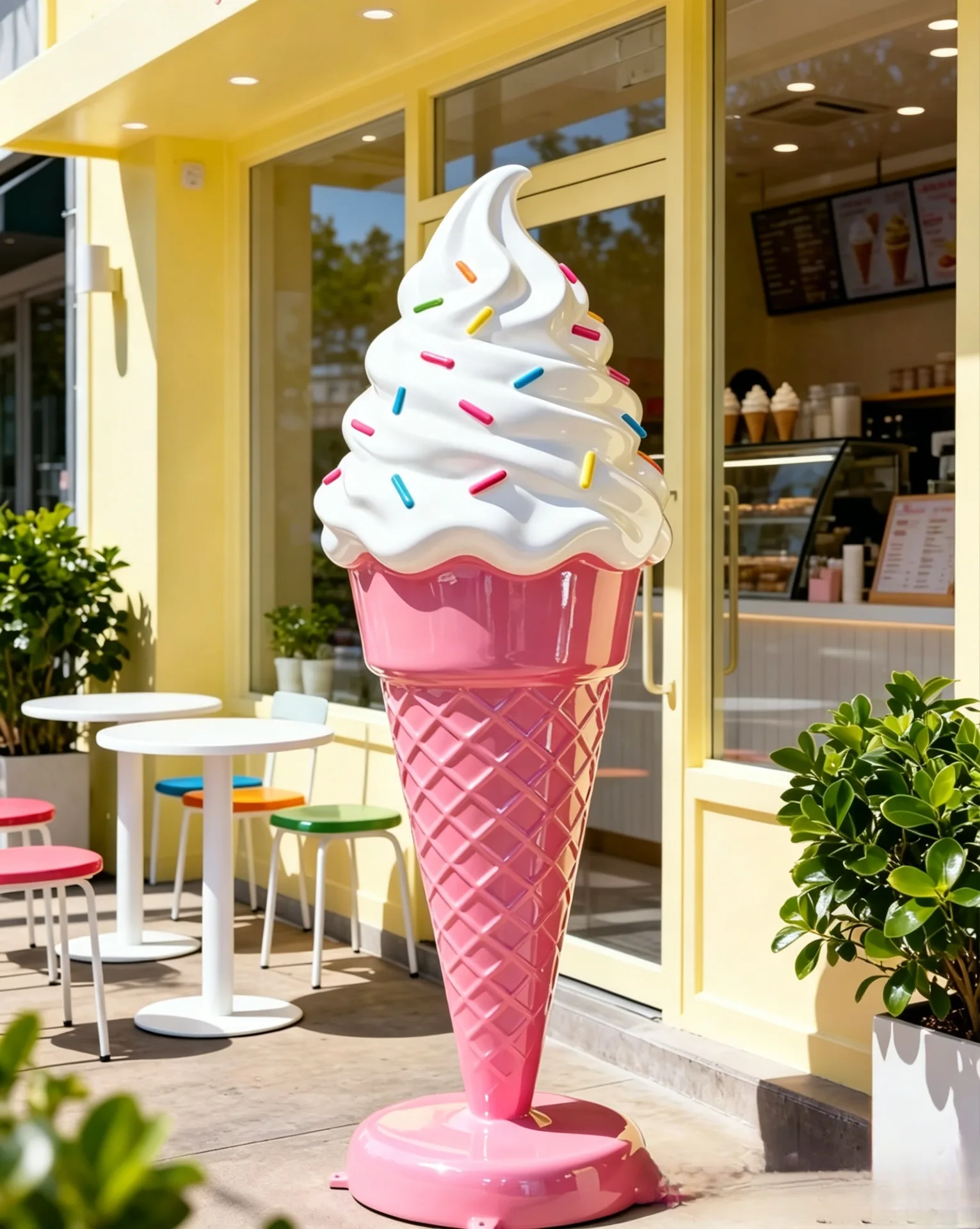 Oversized Fiberglass Ice Cream Sculpture: A Sweet Landmark for Your Brand — view 2