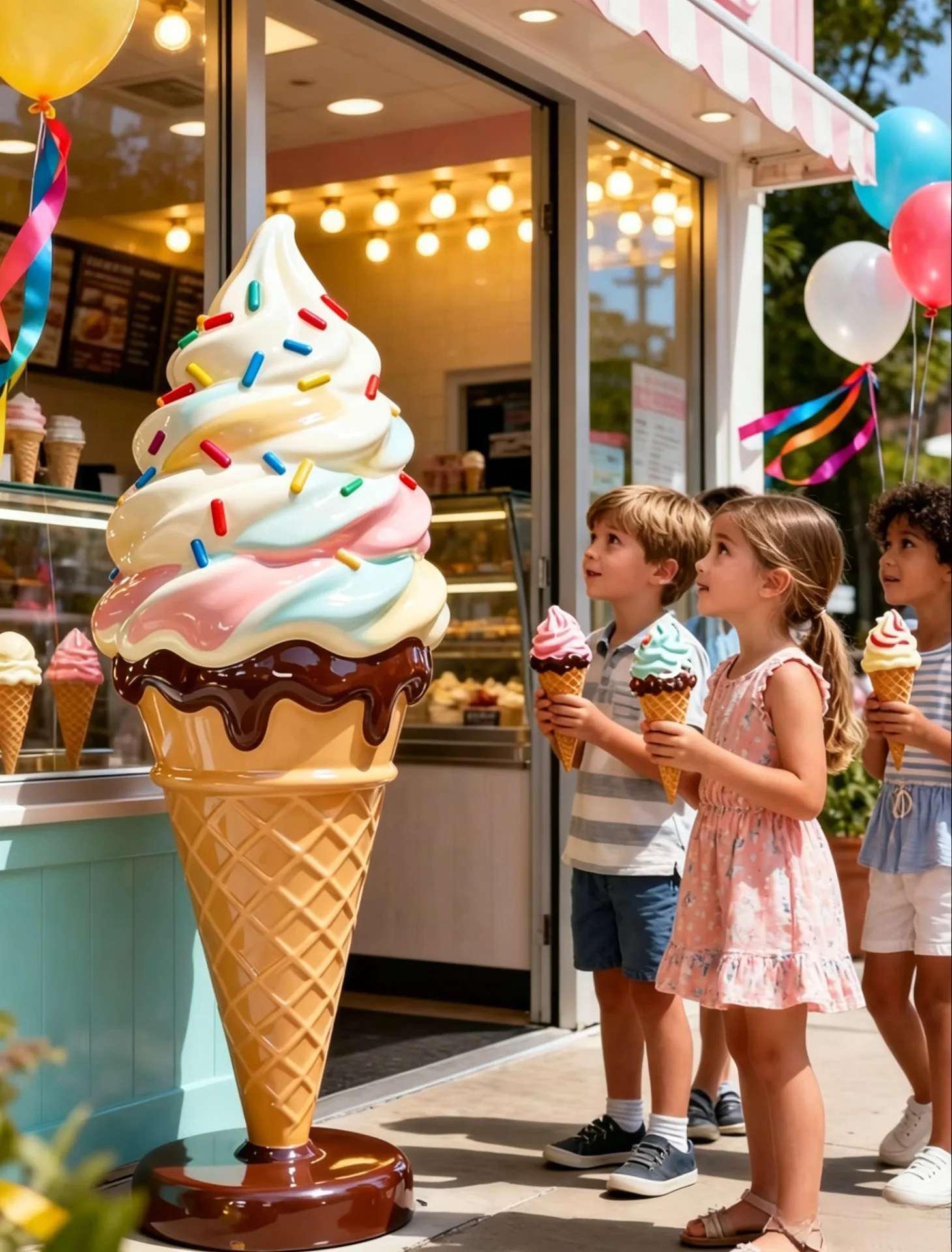 Oversized Fiberglass Ice Cream Sculpture: A Sweet Landmark for Your Brand — view 4