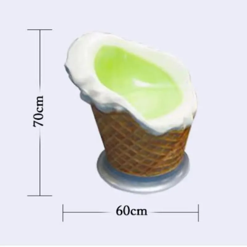 Oversized Ice Cream Furniture Table Chair Set For Retail Parlor Decoration — view 6