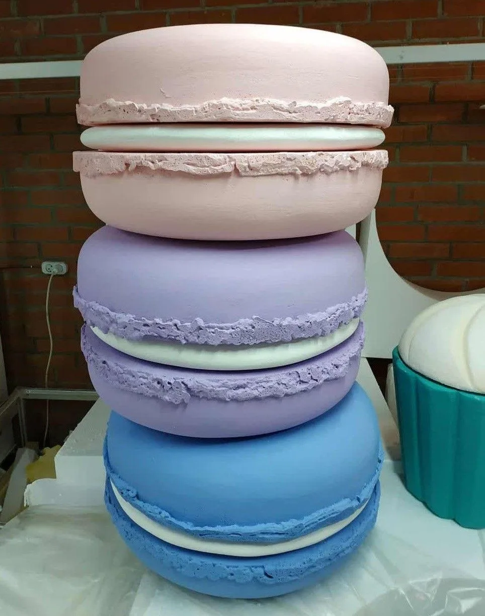 Oversized Macaron Fiberglass Sculpture for Bakery & Party Decor — view 2