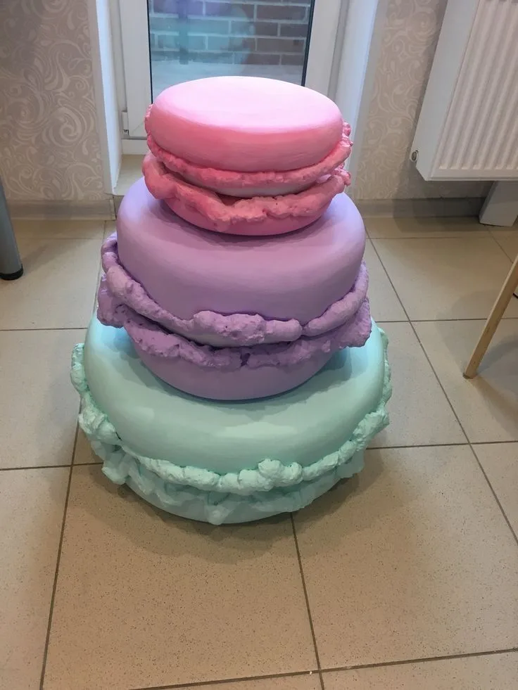 Oversized Macaron Fiberglass Sculpture for Bakery & Party Decor — view 3