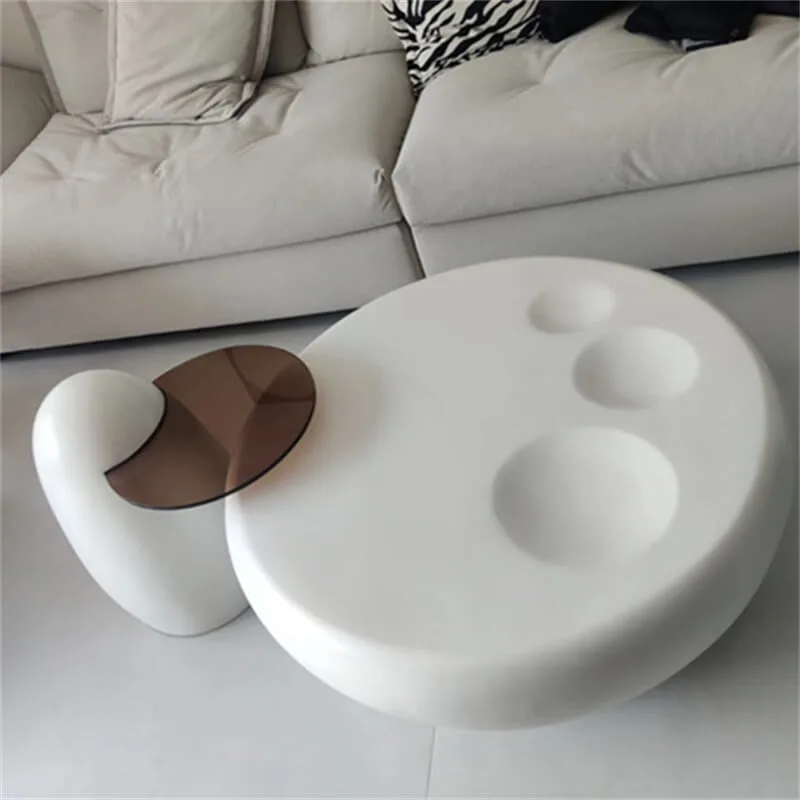 Paw‑Shaped Fiberglass Coffee Table | Cute Rounded Viral Side Table, Custom Leisure Table for Home & Commercial Use — view 4