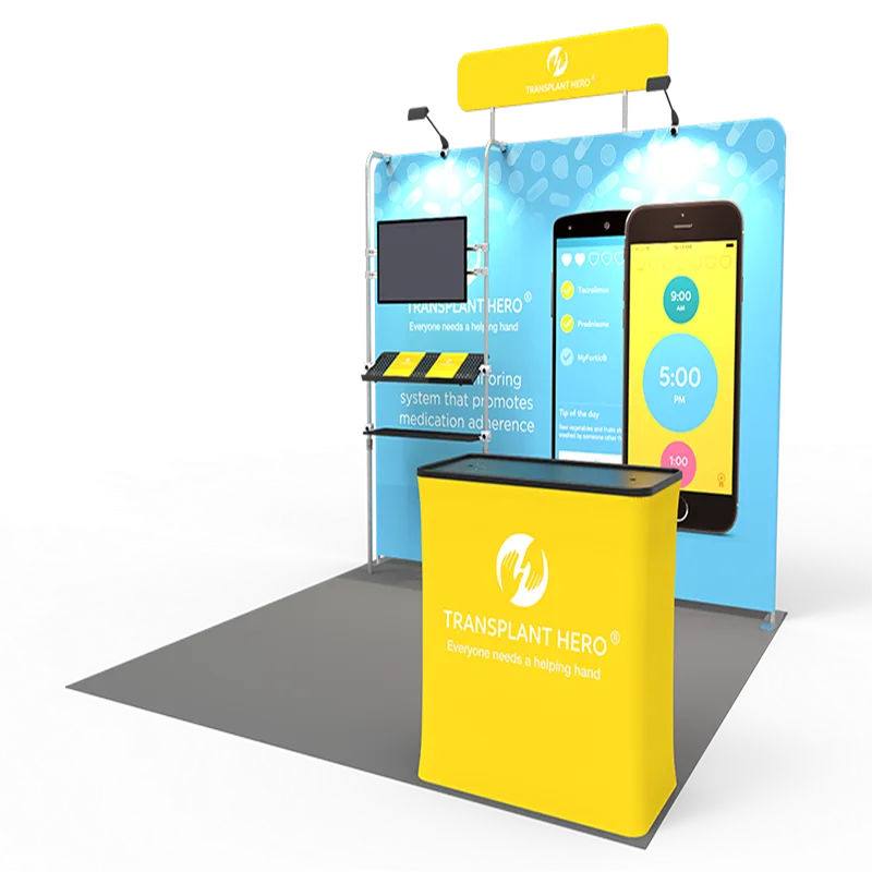 Phone exhibition stand led screen display product display showcase — view 3