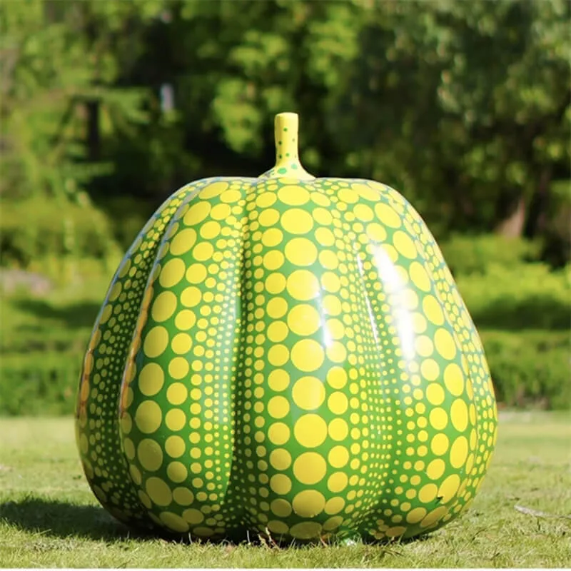 Polka Dot Art Giant Pumpkin Sculpture | Outdoor Farm / Park Viral Photo Prop — view 4