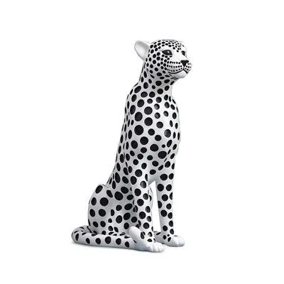 Polka Dot Leopard FRP Sculpture for Modern Home & Hotel Lobby Decor