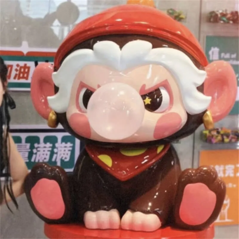 Pop Mart Style Fiberglass Cartoon Monkey Sculpture | Chinese Style Sun Wukong IP Decor for Malls and Toy Stores — view 4