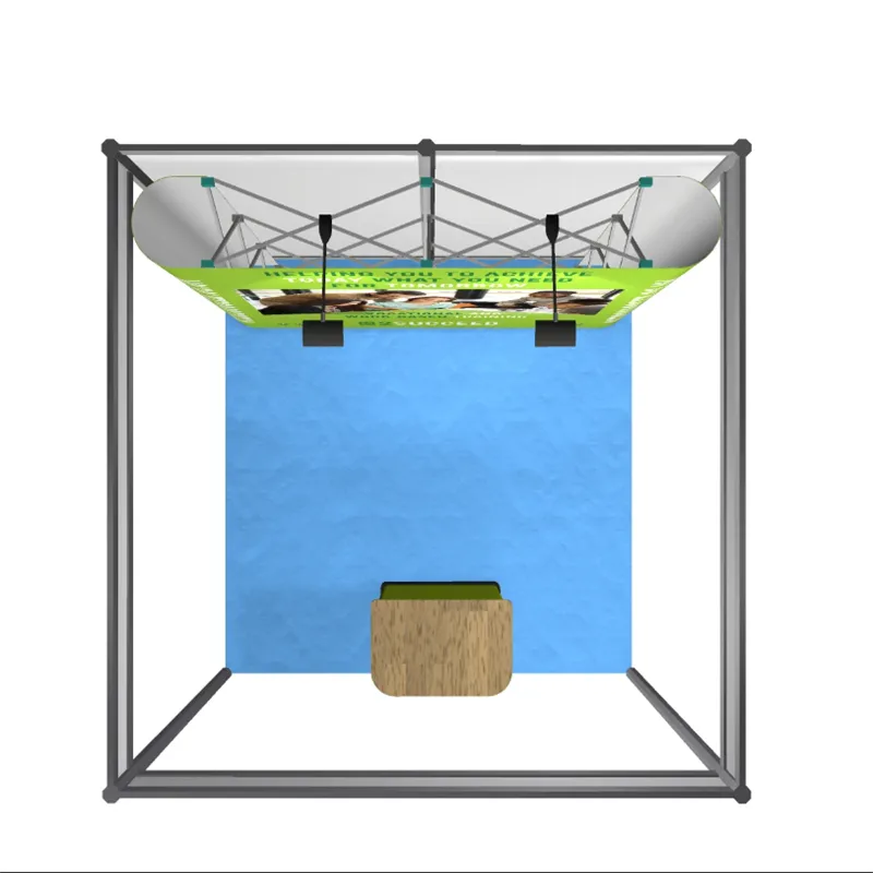 Portable exhibition stand customize display stand with metal top — view 3