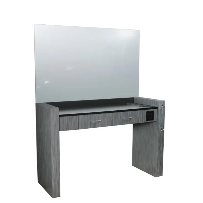 Portable free standing barber station customized barber furniture with light on sale — view 4