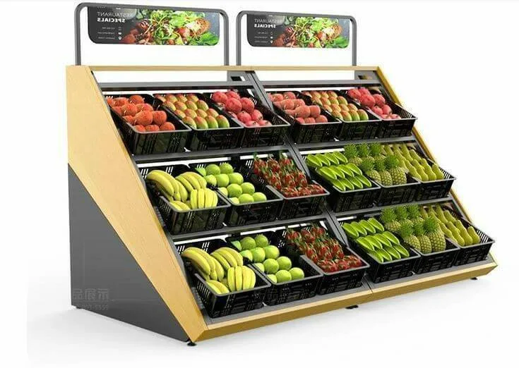 Practical & Eye – Catching Fruit and Vegetable Display Cabinet — view 3