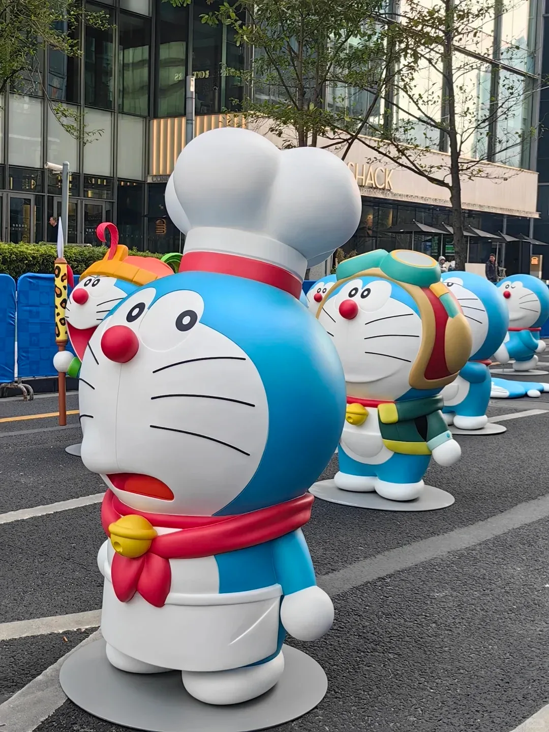 Premium Custom Fiberglass Doraemon Character Sculptures For Commercial Decor