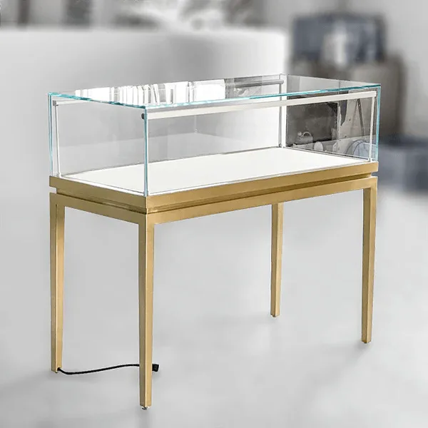 Premium Ultra-Clear Glass Jewelry Display Cabinet with Custom Size & Finish Options — view 2