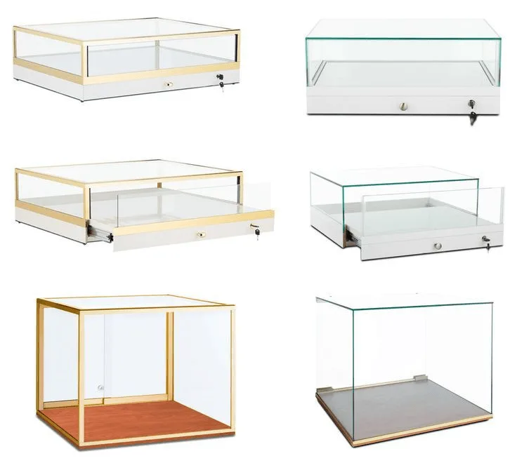 Premium Ultra-Clear Glass Jewelry Display Cabinet with Custom Size & Finish Options — view 4