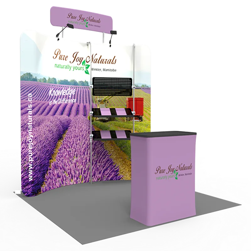 Purple exhibition stand customized portable booth suit for any location — view 3