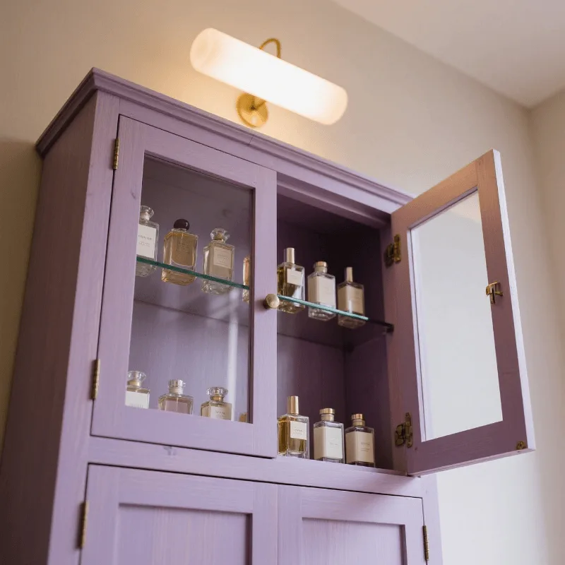 Purple romantic perfume display cabinet Perfume store display cabinet — view 4