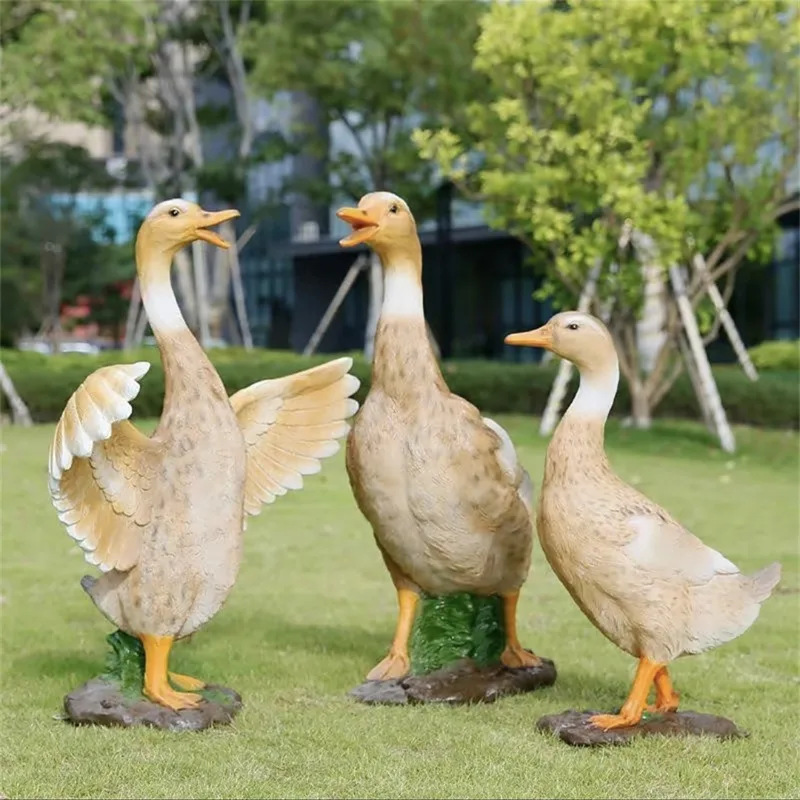 Realistic Duck Sculpture | Garden & Water Feature Decor for Outdoor Spaces — view 3