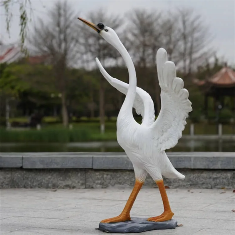 Realistic Swan Sculpture | Outdoor Pond & Garden Decor, Lifelike Ornament for Landscaping — view 4