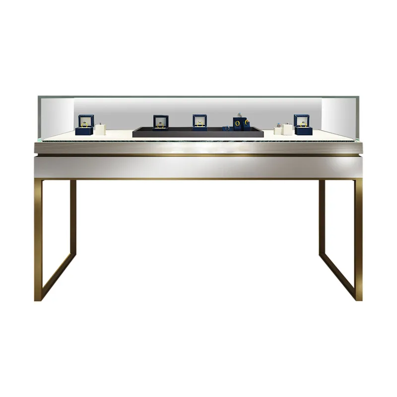Rectangular luxury jewelry display cabinet diamond display furniture — view 3