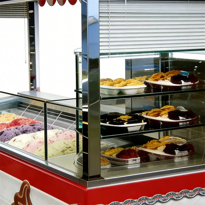 Red, White & Blue Folding Expandable Ice Cream Kiosk: A Mobile Outdoor Dessert Solution — view 3