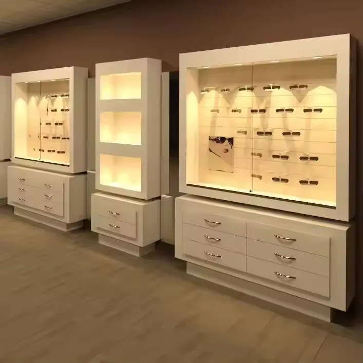 Retail store glasses display cabinet Eyeglasses store display design furniture — view 3