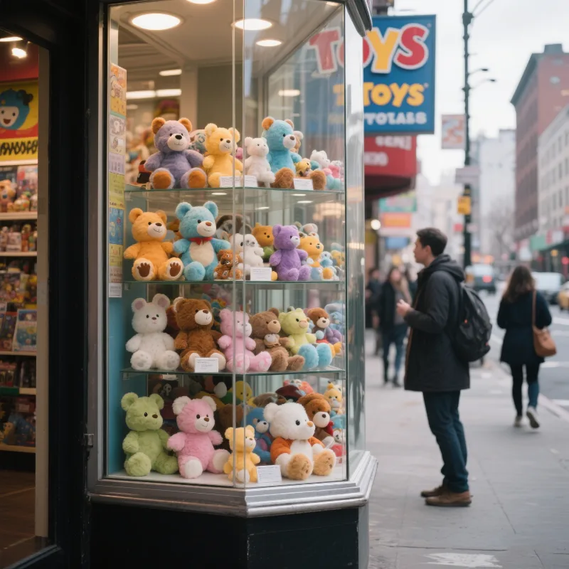Retail toy display cabinet Plush toy display showcase for sale — view 2